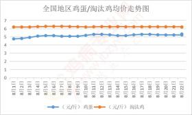 8月23日我国部分地区鸡蛋、淘汰鸡价格汇总 